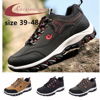 【 Size39-48 】CoCo Men Outdoors Hiking Shoes for Men Non Slip Sport Shoes Waterproof Sneakers Men Lelaki Kasut Kembara