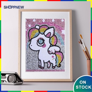 Diamond Painting♪5D DIY Full Drill Special Shaped Diamond Painting Pink Horse Cross Stitch Embroidery