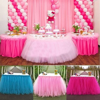 Tulle TUTU Table Skirt Tableware Wedding Party Xmas Baby Shower Birthday Decor