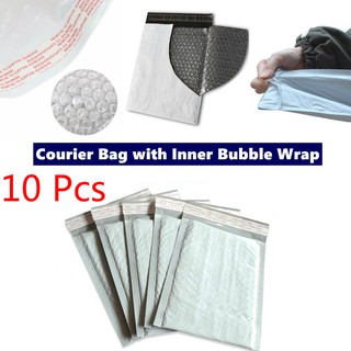 A5 Size White Courier Bag Flyer Packaging Courier Parcel Bag With Pocket Pouch Packaging Plastic Bag