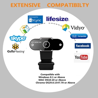 【H·M】Webcam HD Auto Focus 1080P 1944P 720P 480P Computer PC Web Camera with Mic For PC Online Learning Live Broadcast Video Call