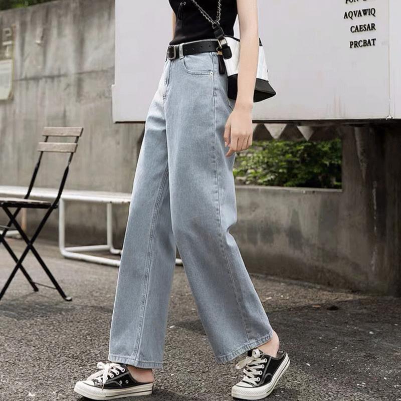 High Waist Jeans Korean Style Wide Leg Denim Pants Loose Straight Long Pants Fashion Casual Women Jeans Palazo (1)