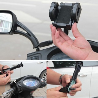 360 Degrees Motorcycle Mobile Phone Adjustable Handlebar Mount Holder Cell GPS
