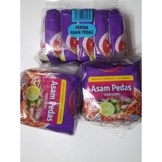 Mi E-Zee Instant Noodles Asam Pedas Flavor / Mi segera Asam Pedas Spicy and Sour / Curry / Chicken / Ayam 50g x 5 pack