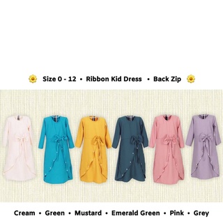 Kid Jubah Dress . Size 0 - 12 . Baby Girl Clothes . Sedondon Raya Flowergirls Kenduri . Baju Raya Kanak Kanak Suraya H