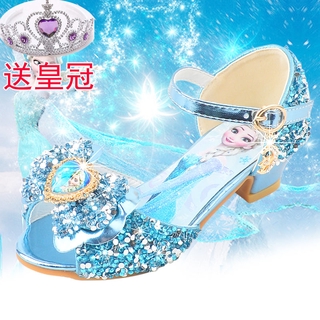 "New Hot Sale" Girls Open Toe New Summer Children's High Heels Sandalsildren's Frozen Princess Shoes