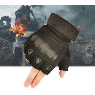 Tactical Gloves Half Finger Military Army Fighting Combat Mittens Outdoor Antislip Carbon Men Tactical Fingerless Gloves