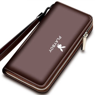 【Latest model】Playboy wallet men's long zipper phone bag men's large-capacity hand bag multi-card business bag826