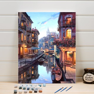 Paint Painting By Numbers Scenery Venice On Canvas Acrylic Color Art Pictures For Living Room Wall Adults Hand-painted
