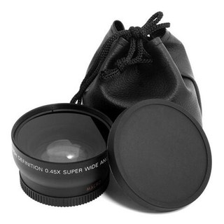 58mm 0.45x Wide Angle & Macro Conversion Lens + Front Rear Cap for canon 500d 550d 600d 700d 750d 1000d 1200d 1300d 18-