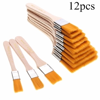 MAYITR✿12pcs Wooden Oil Painting Brushes Set Artist Acrylic Watercolor Paint Tool