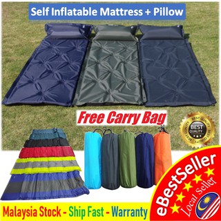 🔥🔥 Self Inflatable Camping Air Mat Sleeping Mattress Outdoor Bed Bag with Pillow Tilam Cp003 🔥🔥