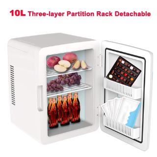 10L Mini Fridge Portable Home Car Refrigerator Cooler Warmer Dormitory Cosmetics Fridge