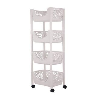 Multifunction Movable Trolley Storage Trolley Rack with Wheels Storage Basket Kitchen Shelves Book Shelving Toys Storag