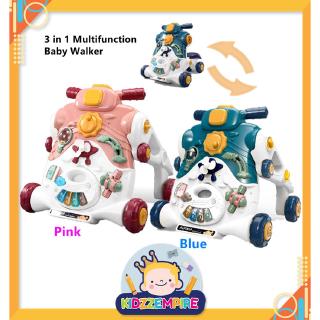 Kidzzempire Multifunction 3 in 1 Baby Walker Convertible Toy Cart Learning Cart Anti-rollover Music Baby Walker BAB047