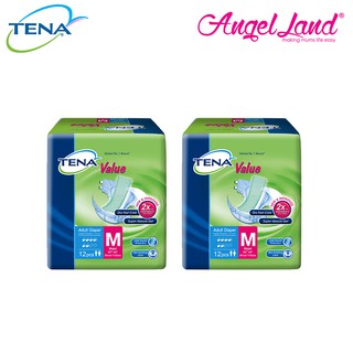 Tena Value Adult Tape Diaper M12/L10 (2Packs)