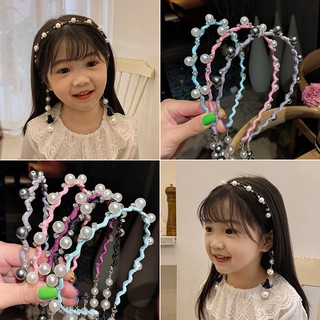 Kad Kanak-kanak Girl Pearl Handband Perempuan Non-Slip Band Bayi Bayi Bayi Korea Princess Little Girl Headband Deadroom