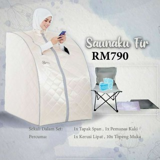 [SaunaKu] SAUNA FiR Far Infrared + Free Kerusi Lipat & Pemanas kaki | Portable Sauna For Body detox, slimming | Infra Re