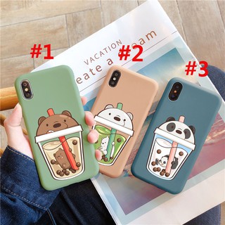 Case iPhone 6/6s 7/8 6plus/6Splus 7plus X XR XSMAX 11 11Pro max Milk Teal We Bare Bears Silicone Covers