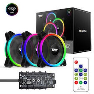 Aigo DR12 Pro 3 in 1 Double Ring RGB Fan + RGB Stripe (5V addressable RGB Sync & Remote)