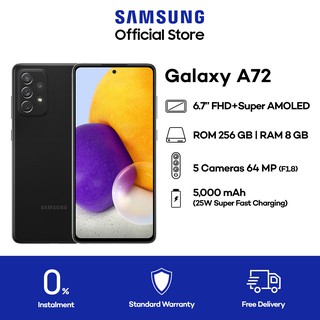 Samsung Galaxy A72 LTE (A725) (Black, Blue, Violet) - 8GB RAM - 256GB ROM - 6.7 inch - Android Smartphone