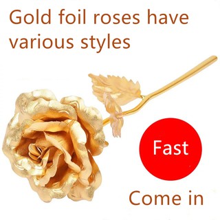 【Transfer to the courier company within 24 hou】 24K-Gold Rose-Personalized-Gifts Anniversary Valentines Gift Christmas Artificial Flower Christmas Party Decoration Engagement-Gifts-Birthday-and-The-Valentine-Day-for-Wife-Gifts