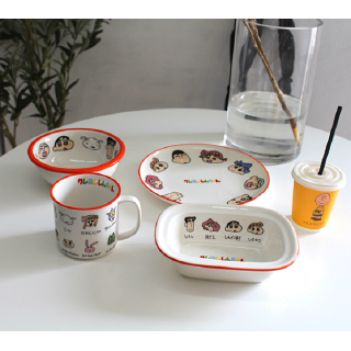 A Heart And Adorable Things Crayon Shin-Chan Cup Ceramic Cup Salad Bowl Plate (1)