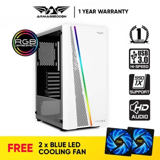 Armaggeddon Kagami K2 Excellent ATX Gaming PC with RGB Lightning Effect | Free 2 Unit Colour LED Fan