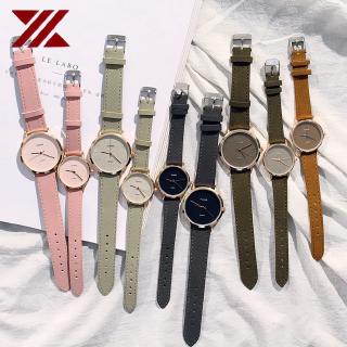 Watch K-pop Women's Retro Casual Round Dial Quartz Watch With Stainless Steel Buckle And Leather Strap