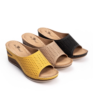 Women Wedge Slippers Retro Plus Size Comfortable Sandals (1)