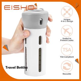 [Ready Stock] Travel Bottles 4-In-1 Leak Proof Travel Size Toiletries Cosmetic Travel Liquid/Lotion/Cream Container Kit