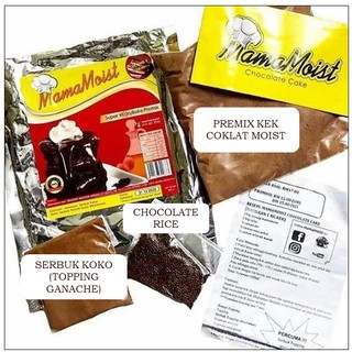 PREMIX MOIST CHOCOLATE CAKE BY MAMAMOIST HALAL READY STOCK TEPUNG KEK COKLAT MOIST