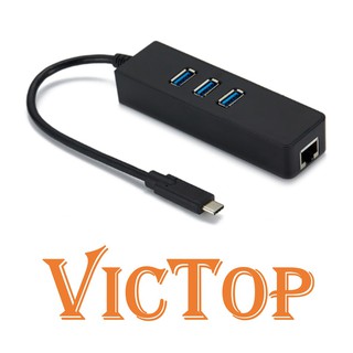 USB 3.0 Type C to RJ45 3-Port USB 3.0 Hub Gigabit LAN Ethernet Network Adapter