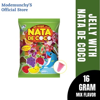 [Captain Dolphin] Fruit Jelly Nata De Coco with Lychee, Strawberry, Mango, Grape & Kiwi 16g (12 Pcs Per Pack)