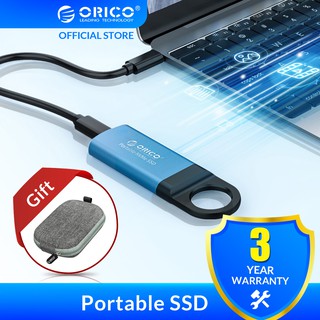 ORICO Mini External SSD M2 NVME Hard Drive 128GB-1TB M.2 NVME Portable SSD USB C 3.1 10Gbps Solid State Drive （GV100）