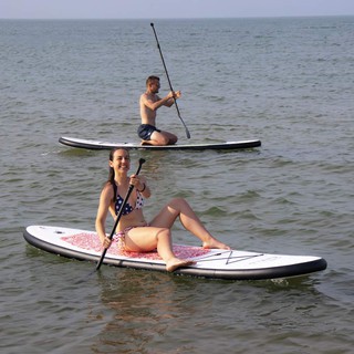 Inflatable 304×76×15CM Ultra-Light (8KG) SUP for All Skill Levels Everything Included with Stand Up Paddle Board, Adj Paddle, Pump, ISUP Travel Backpack, Leash, Waterproof Bag