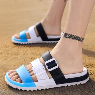【Most popular】Summer Korean Fashion Men's Sandal Selipar Lelaki Summer Outoor Beach Light Shoes Plus Size 40~45