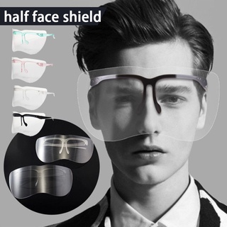 Sunglasses, masks, glasses, transparent anti-fog and splash half-face protectors for face shields, riding sun visors, face shields