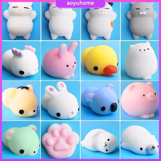 Cute Soft Animal Squishy Antistress Ball Mochi Toy Abreact Stress Relief Gift (Random color)