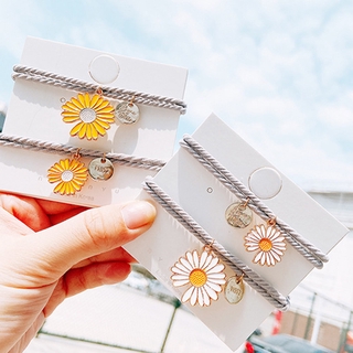 #New Arrival# Korean Hairpin Jewelry Fashion Elastic Rope Daisy Flower Hairtie for Women (1)