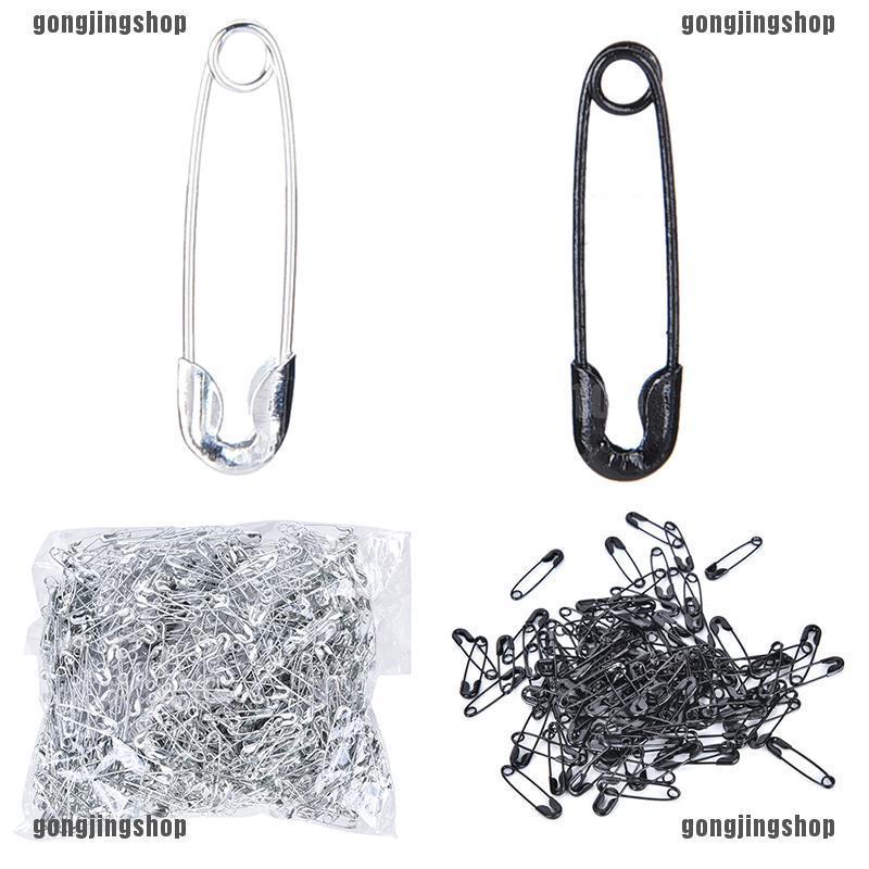 STOCK☆1000Pcs Safety Pins Findings Pear Shaped Safety Pins for Cloth 2 Colors
