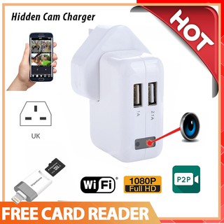 /READY STOCK/ Adapter SPY Camera HD1080P Wifi IPCamera USB Power AC 3-Pin Plug (1)