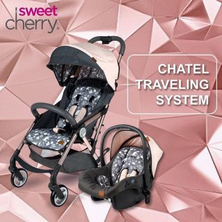BABY STROLLER CHATEL TRAVELING SYSTEM SWEET CHERRY S319 (1)