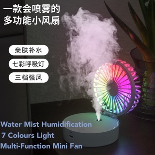 D-10 One Spray Multi-Function Fan Water Cooling Humidifier Beauty Mini USB Rechargeable Portable Fan Handheld Foldable