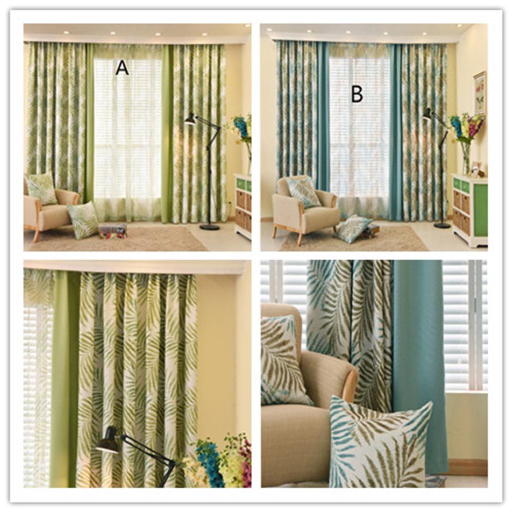 Jinyahome 1Pc Shading Blackout Vine Stitching Pattern Curtain Drapery Window Bedroom Slidingdoor Livingroom Door Curtain