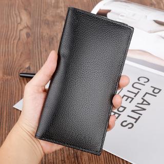New Cheap 100% Pu Leather Mens Wallet Casual Black Solid Fold Over Men Purses Slim Ultra Thin Money Bag for Male (1)