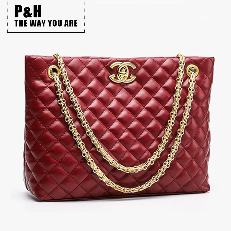 2019 Luxury Handbags Women Bags Designer Leather Plaid Channels Handbags Ladies Hand Bags Fashion Shoulder Bag