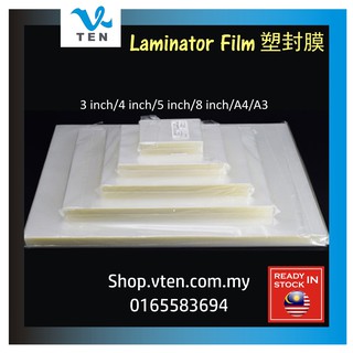 100pcs A4 Size Laminating Film Laminator film for Office & School For Laminator Machine Filem Berlamina 过胶膜 过塑膜 封塑膜