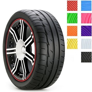 8m Auto Car Tire Tyre Rim Care Protector Hub Wheel Stickers Strip Guard Line