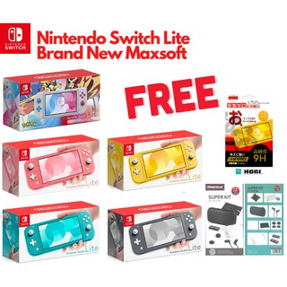 [READY STOCK]Nintendo Switch Lite Zacian/Coral /Yellow/Grey/Turquoise + 12 In 1 + TEMPERED GLASS
